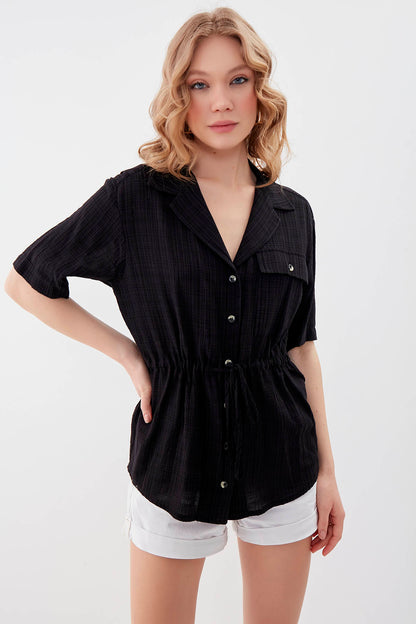 ONE POCKET WITH RUCES VISCOSE LINEN SHIRT