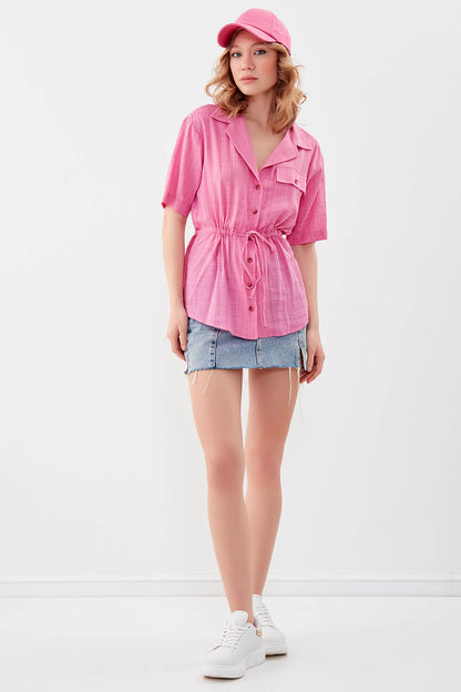 ONE POCKET WITH RUCES VISCOSE LINEN SHIRT