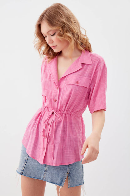 ONE POCKET WITH RUCES VISCOSE LINEN SHIRT