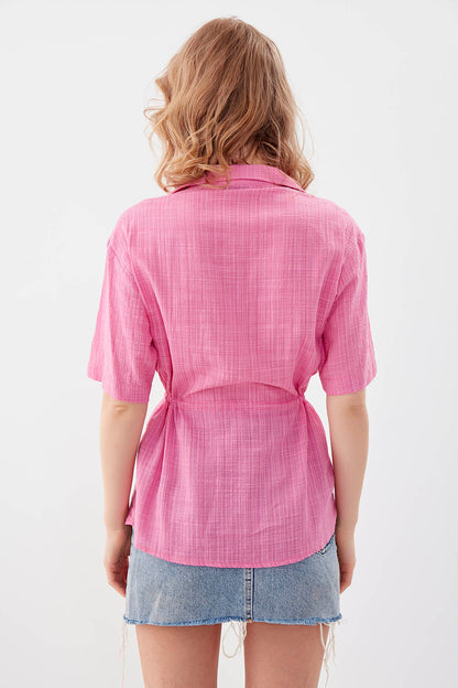 ONE POCKET WITH RUCES VISCOSE LINEN SHIRT