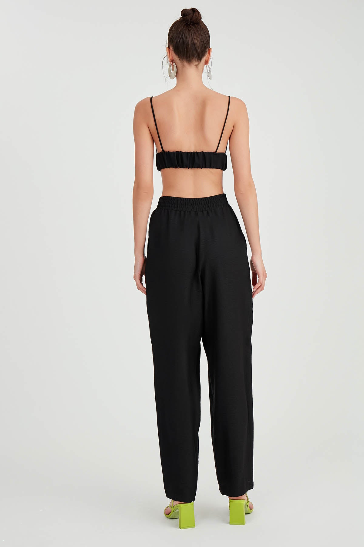 DIAGONAL TROUSERS WITH ELASTANE WAIST