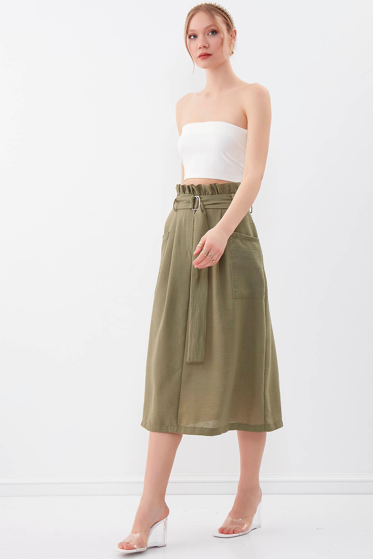 SKIRT WITH FRILLY ARCH