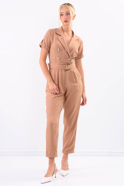 DUAL POCKET OVERALLS WITH BELT ARCHES