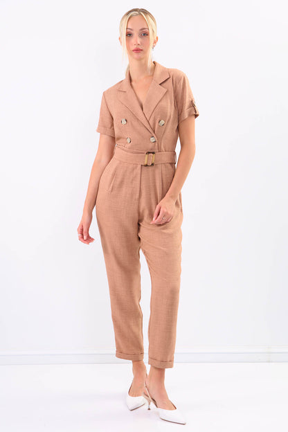 DUAL POCKET OVERALLS WITH BELT ARCHES