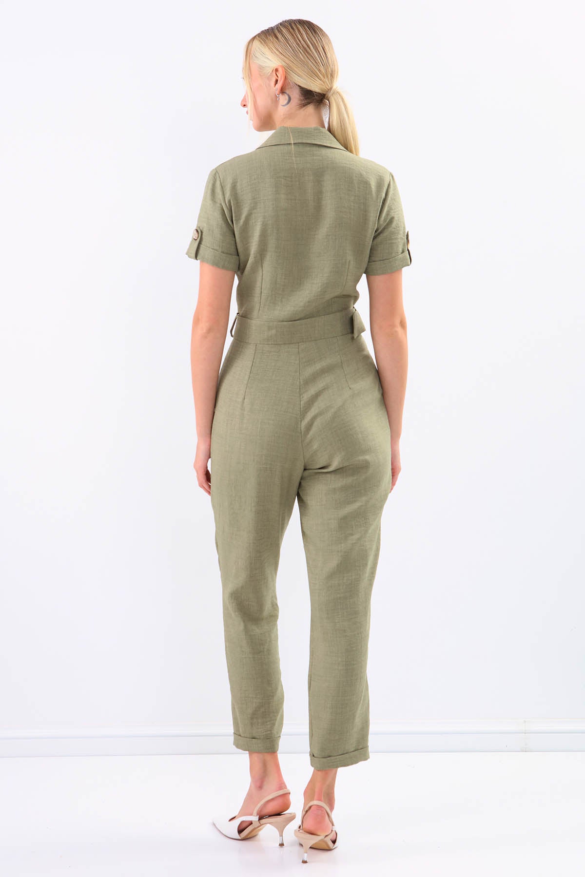 DUAL POCKET OVERALLS WITH BELT ARCHES
