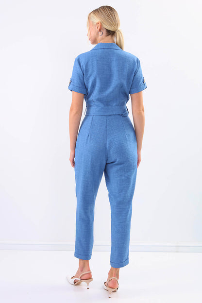 DUAL POCKET OVERALLS WITH BELT ARCHES
