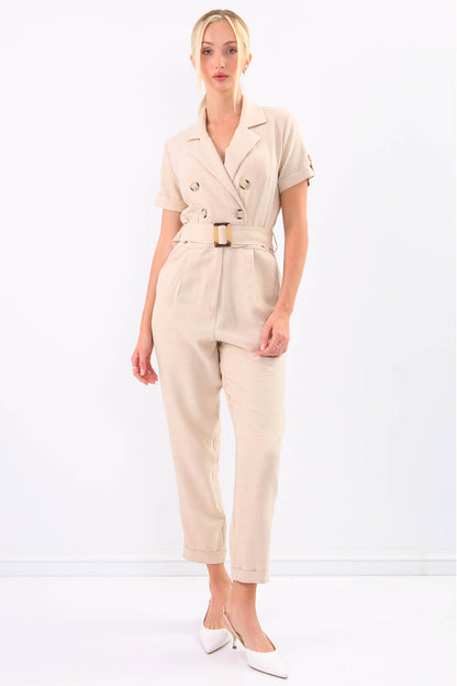 DUAL POCKET OVERALLS WITH BELT ARCHES