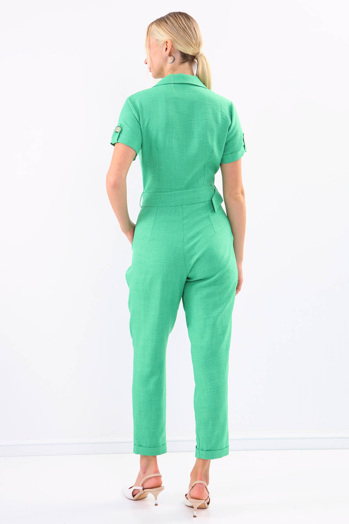DUAL POCKET OVERALLS WITH BELT ARCHES