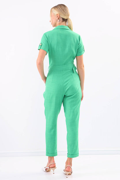 DUAL POCKET OVERALLS WITH BELT ARCHES