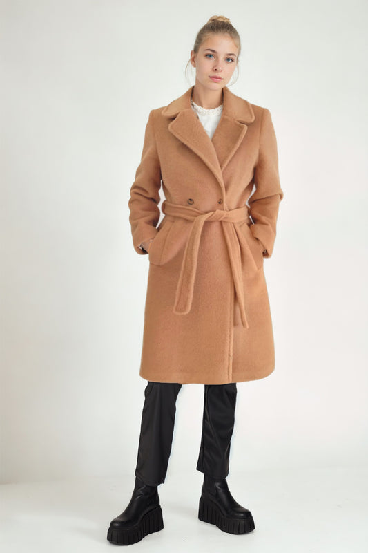 LONG JACKET WITH BELT BUTTONS