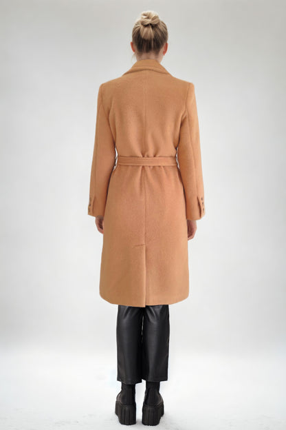 LONG JACKET WITH BELT BUTTONS