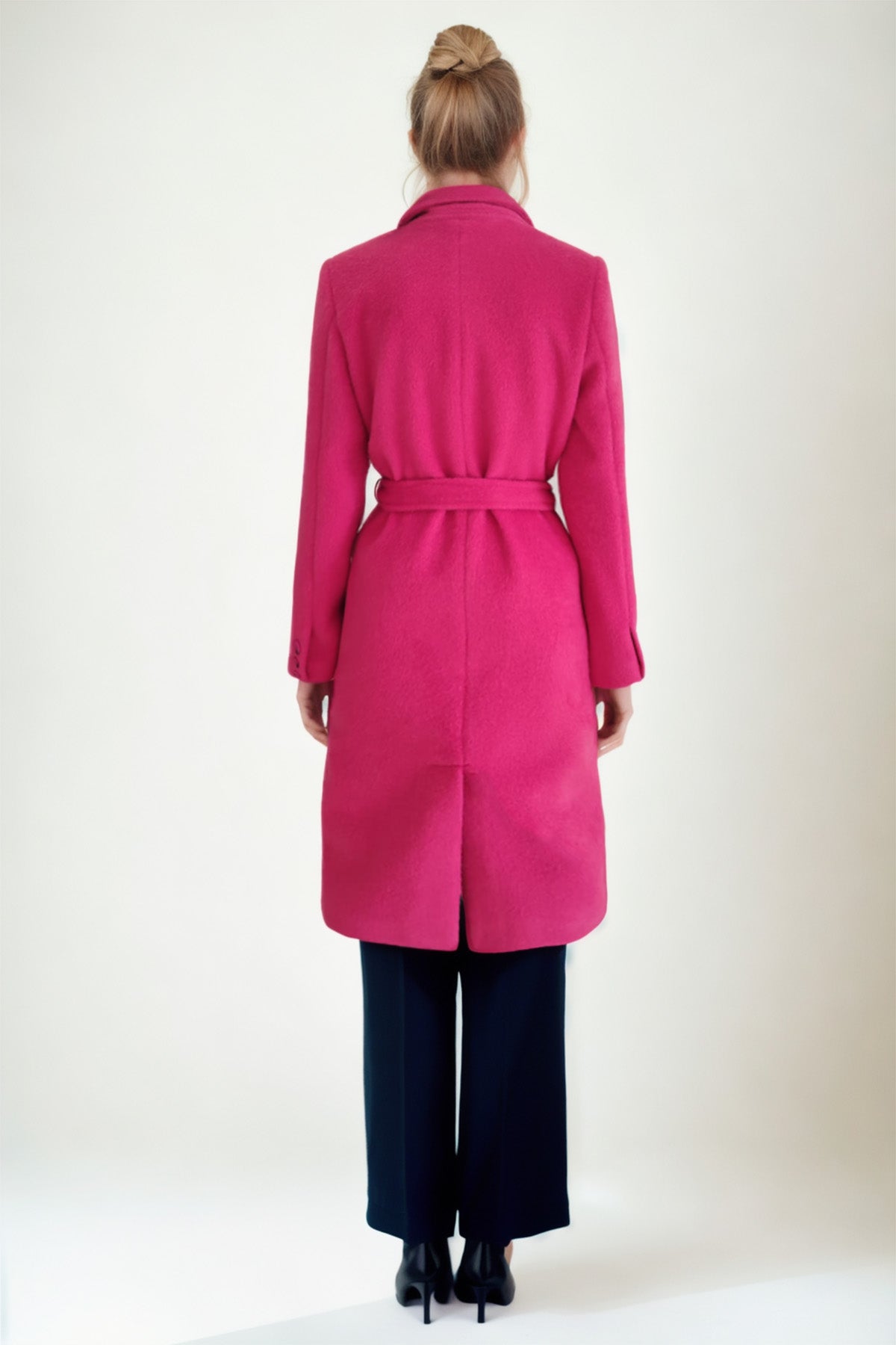 LONG JACKET WITH BELT BUTTONS