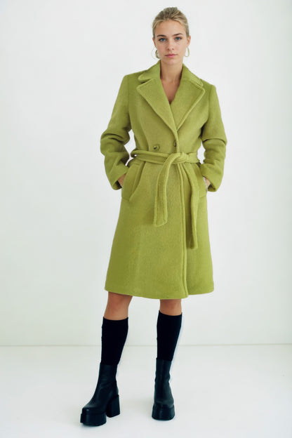 LONG JACKET WITH BELT BUTTONS