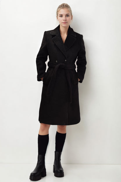 LONG JACKET WITH BELT BUTTONS