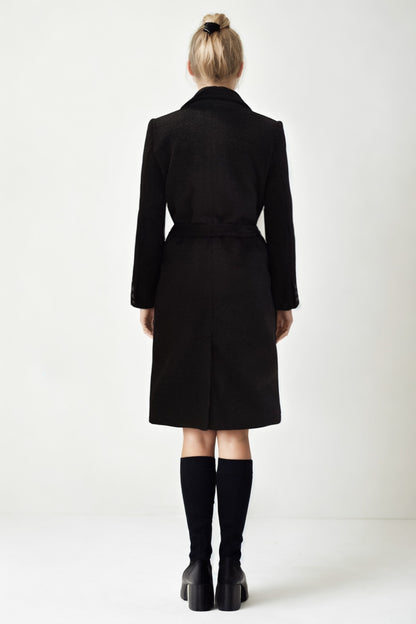 LONG JACKET WITH BELT BUTTONS