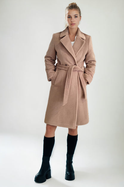 LONG JACKET WITH BELT BUTTONS