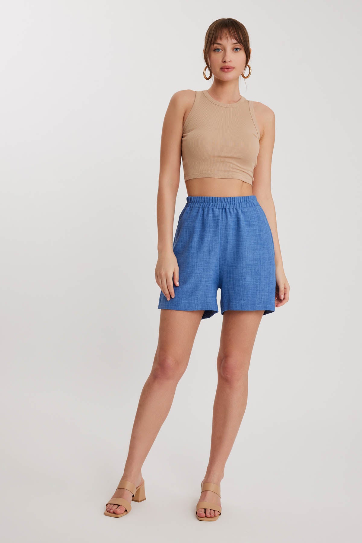 SHORTS WITH POCKET & ELASTANE WAIST