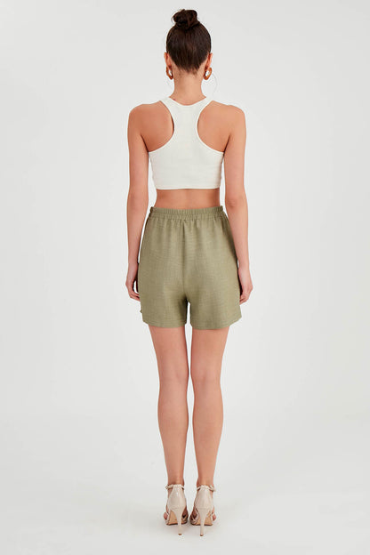 SHORTS WITH POCKET & ELASTANE WAIST