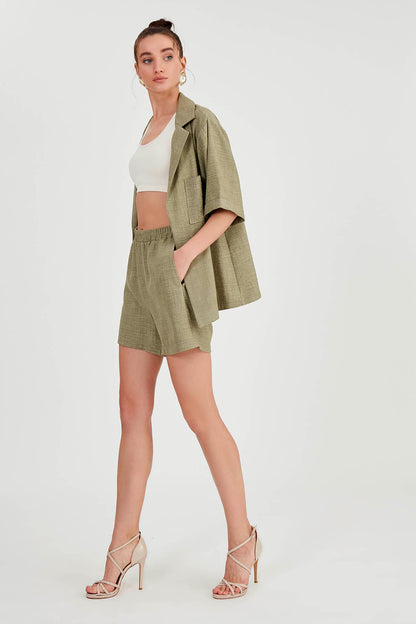 SHORTS WITH POCKET & ELASTANE WAIST