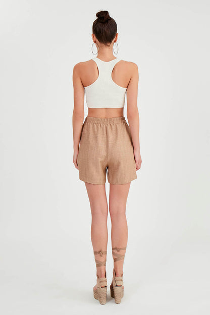 SHORTS WITH POCKET & ELASTANE WAIST