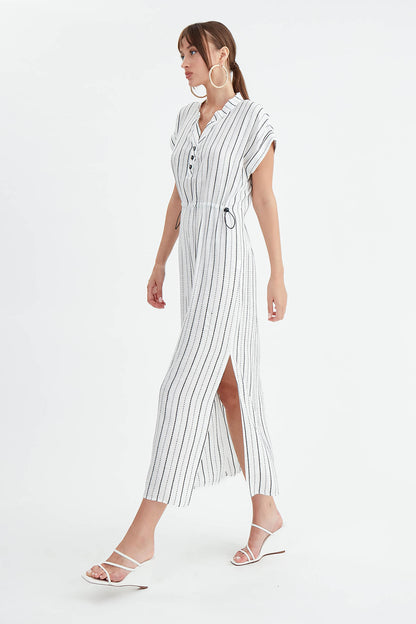 LONG DRESS WITH STRIPES