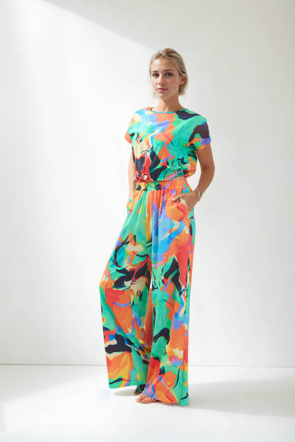 MULTICOLOR PATTERNED TROUSERS