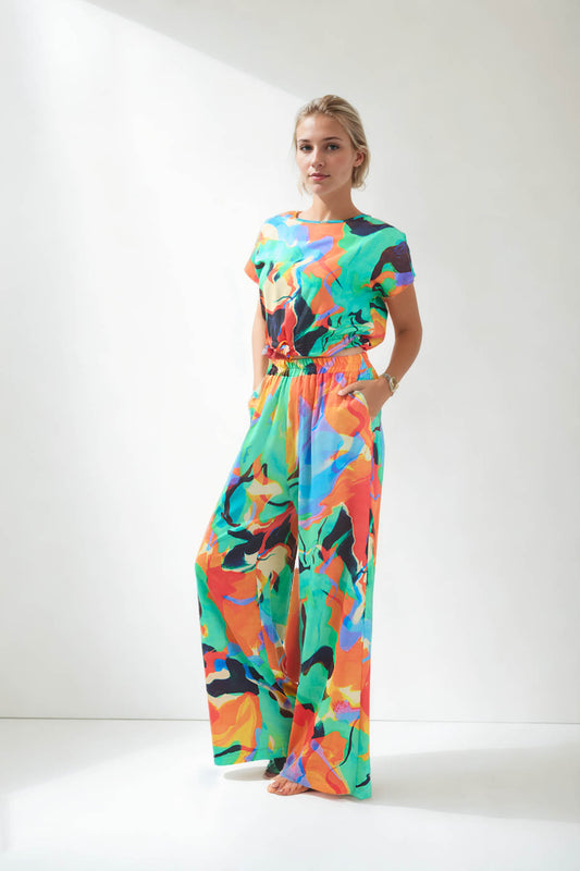 MULTICOLOR PATTERNED TROUSERS