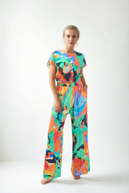MULTICOLOR PATTERNED TROUSERS