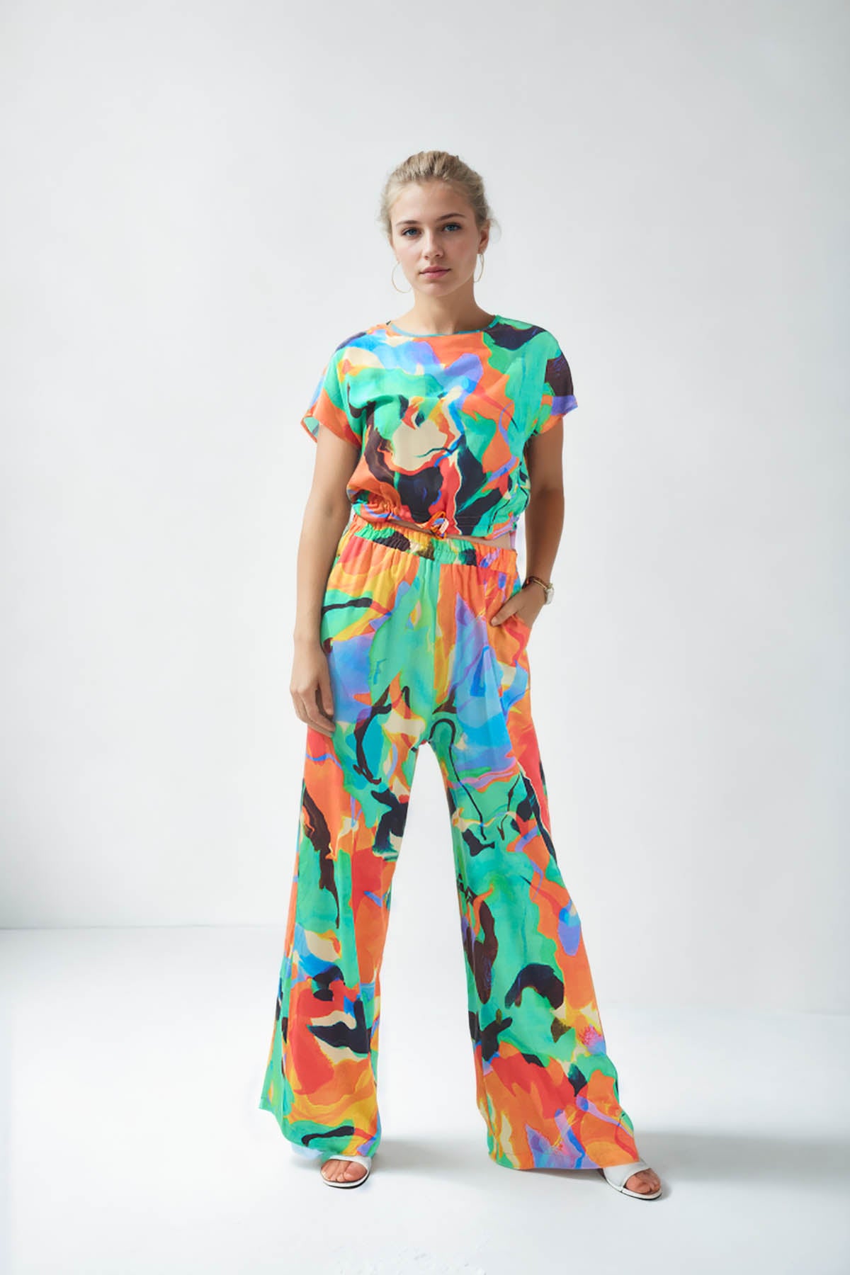 MULTICOLOR PATTERNED TROUSERS