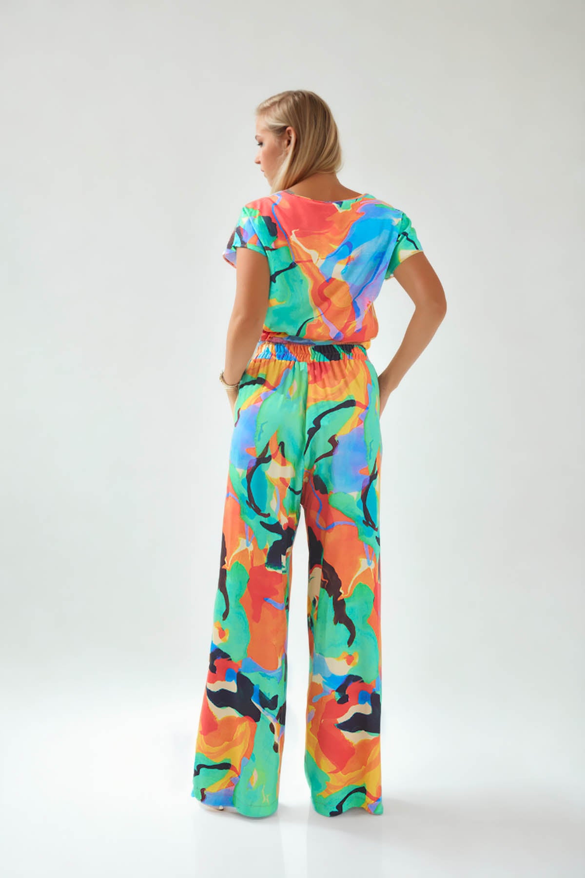 MULTICOLOR PATTERNED TROUSERS