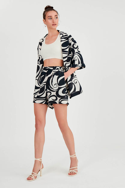 BELGIAN PATTERN SHORTS WITH POCKET