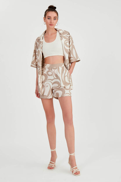 BELGIAN PATTERN SHORTS WITH POCKET