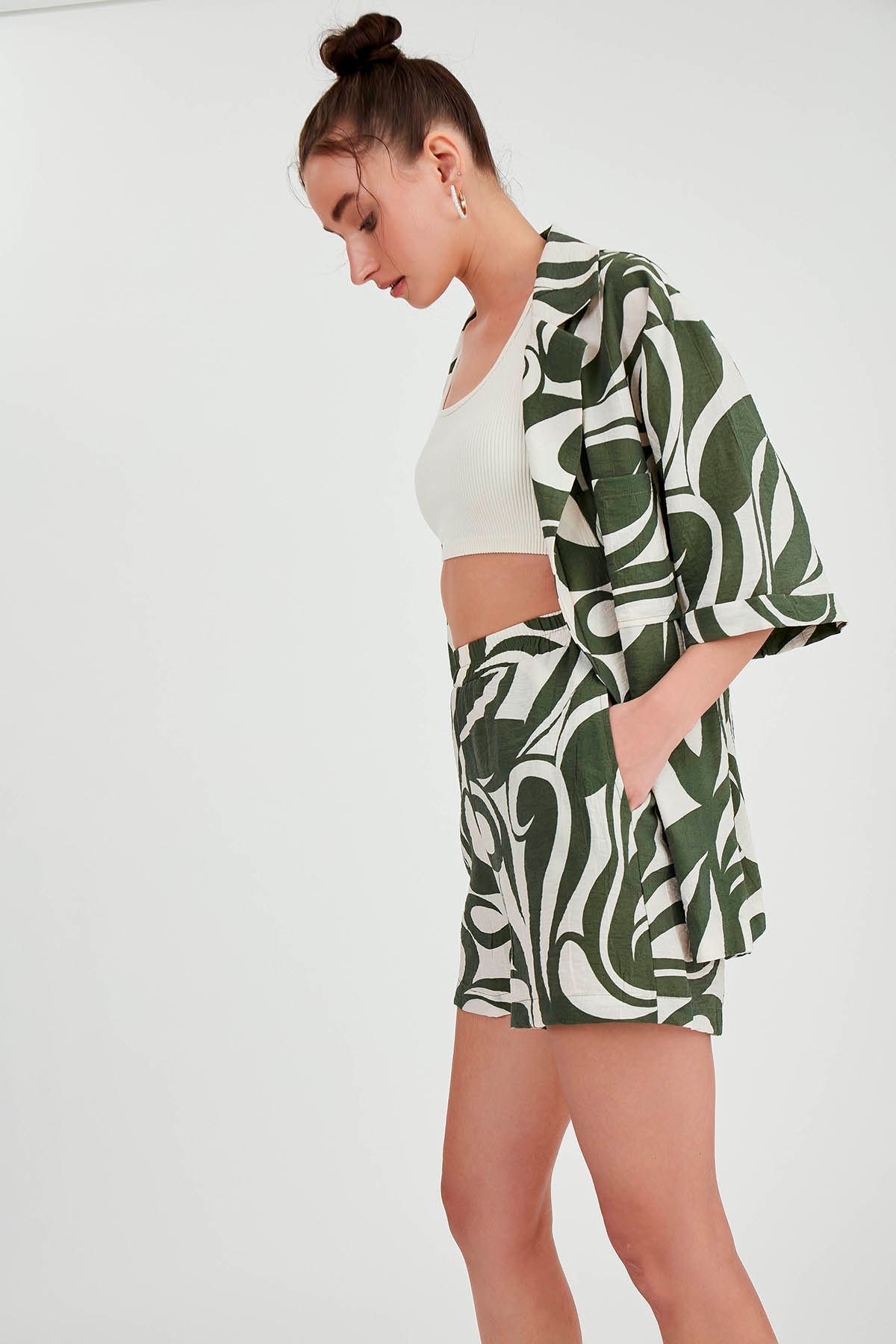 BELGIAN PATTERN SHORTS WITH POCKET