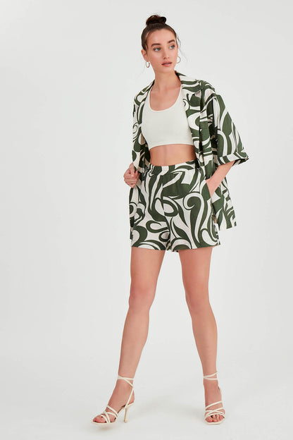 BELGIAN PATTERN SHORTS WITH POCKET