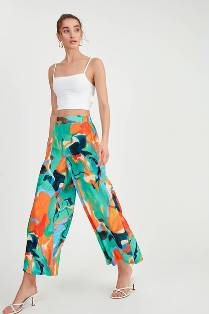 LARGE-TRACK TROUSERS WITH BELT DIAMOND PATTERNS