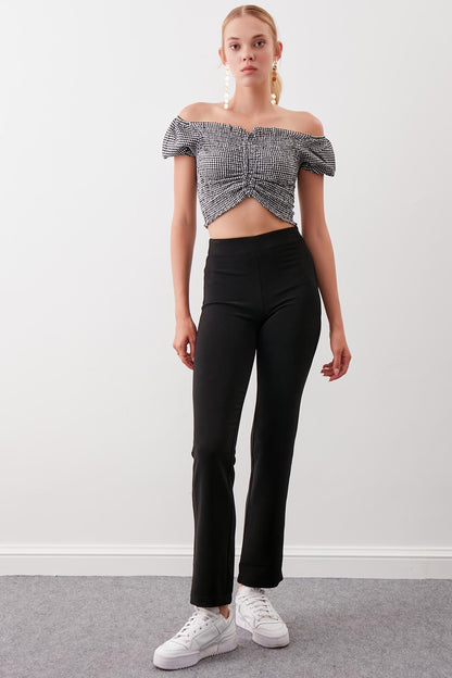 ZIPPERED TROUSERSWITH ELASTANE WAIST