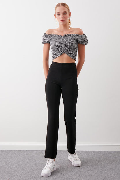 ZIPPERED TROUSERSWITH ELASTANE WAIST