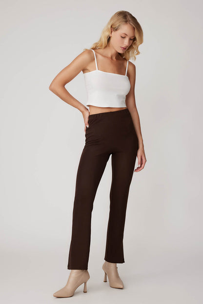 CUFF SPLIT TROUSERS WITH ELASTANE WAIST