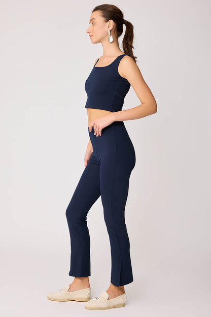 CUFF SPLIT TROUSERS WITH ELASTANE WAIST
