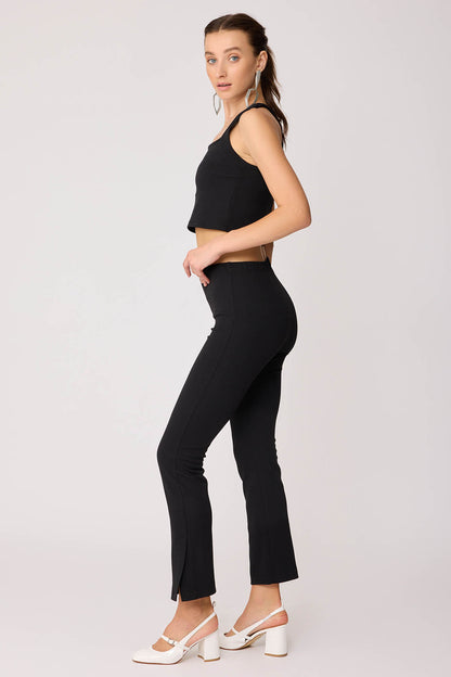 CUFF SPLIT TROUSERS WITH ELASTANE WAIST