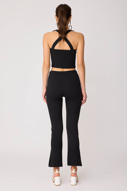 CUFF SPLIT TROUSERS WITH ELASTANE WAIST