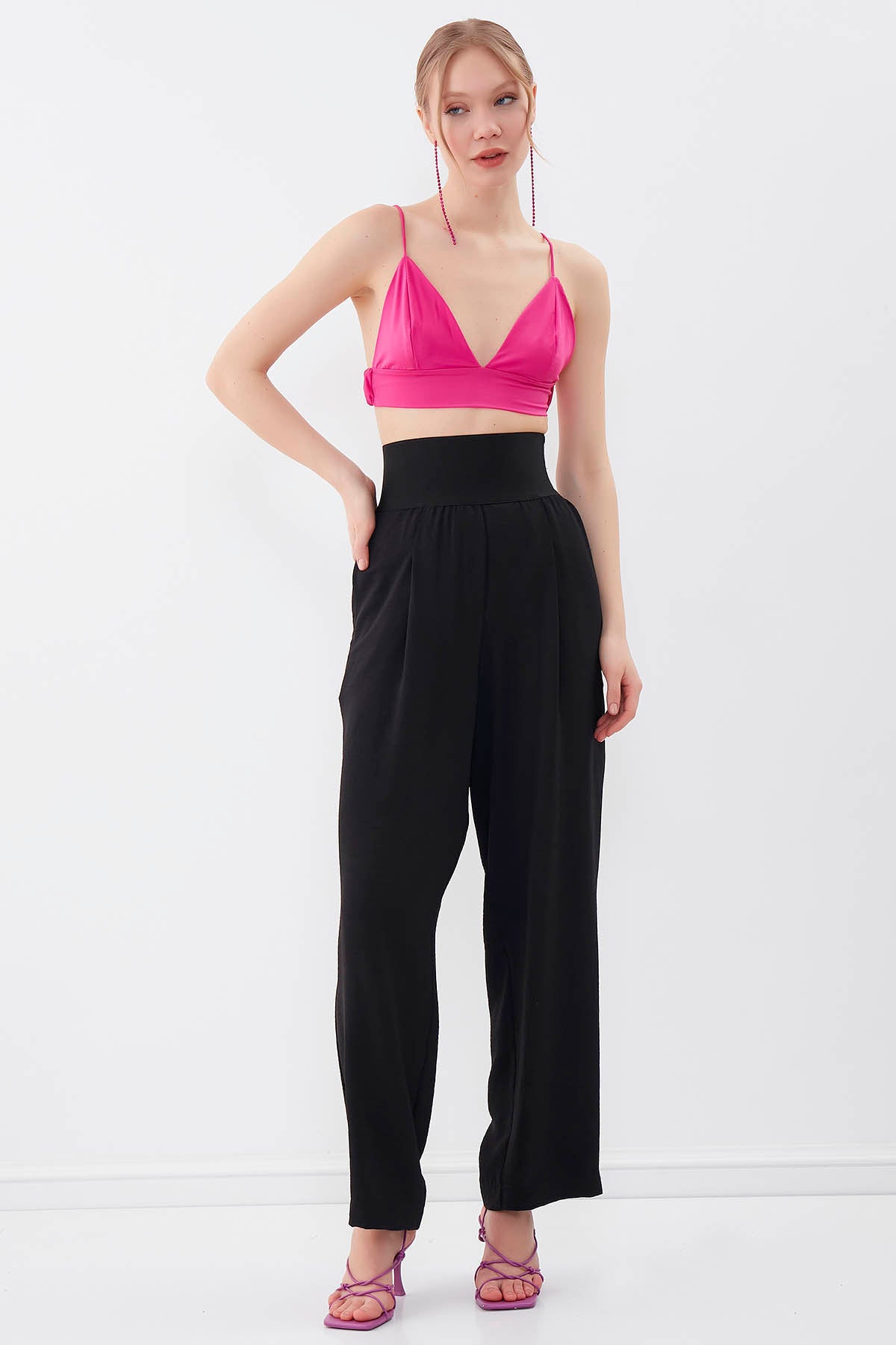 TROUSERS WITH ELASTANE WAIST