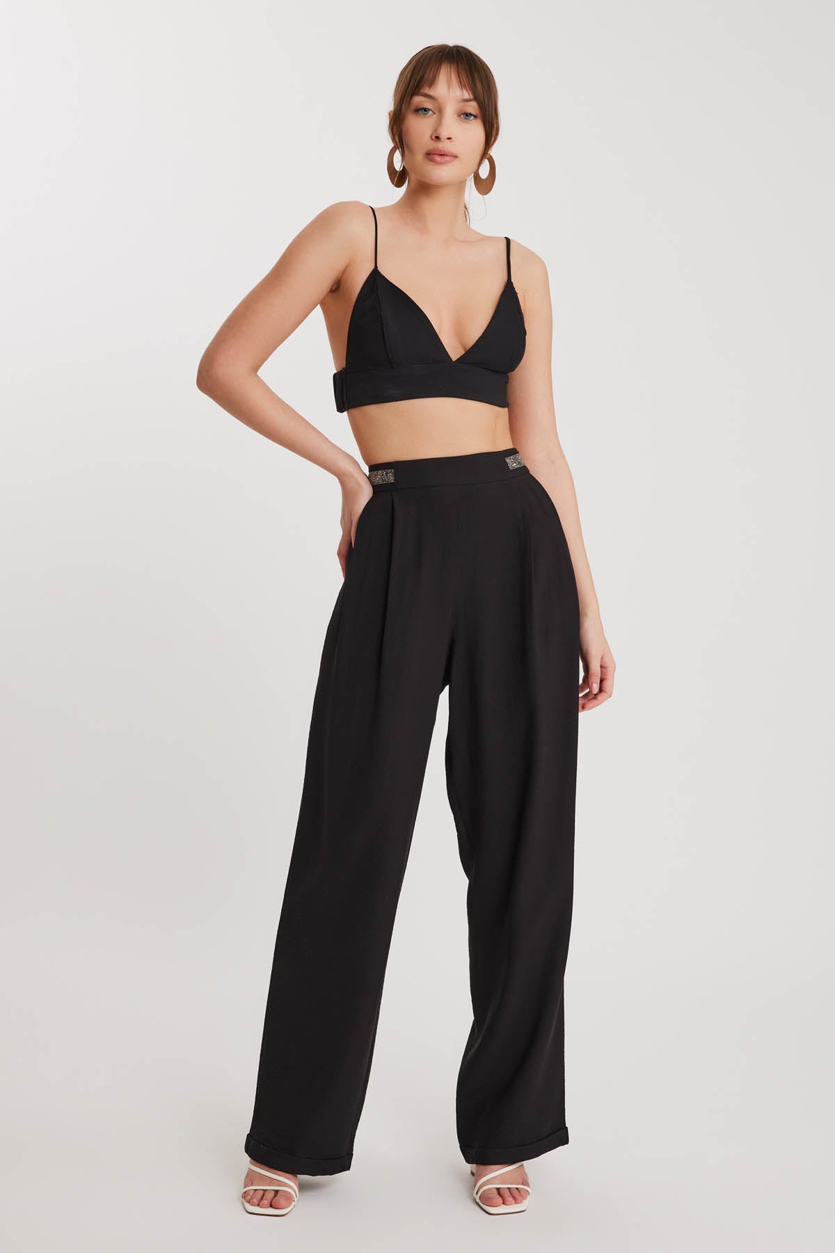 BRACKISH-DETAILED PLEATED TROUSERS