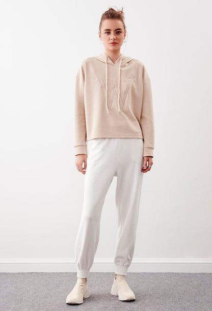 KNITTED TROUSERS WITH ELASTANE WAIST AND CUFFS