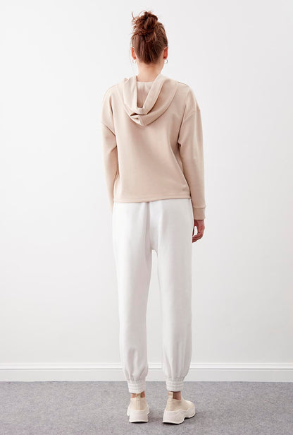 KNITTED TROUSERS WITH ELASTANE WAIST AND CUFFS