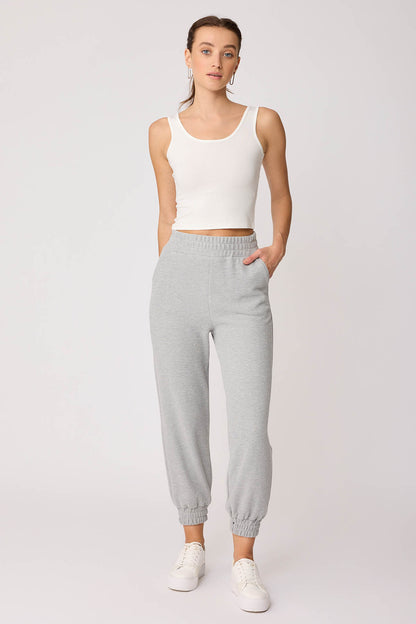 KNITTED TROUSERS WITH ELASTANE WAIST AND CUFFS