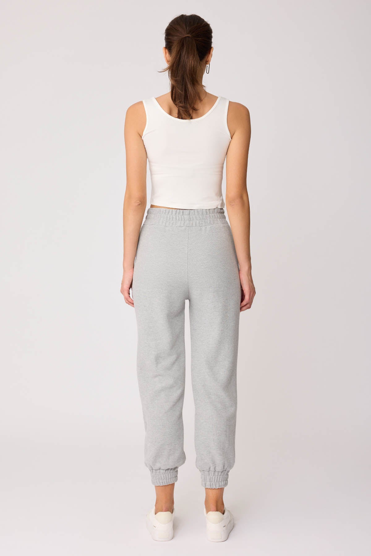 KNITTED TROUSERS WITH ELASTANE WAIST AND CUFFS