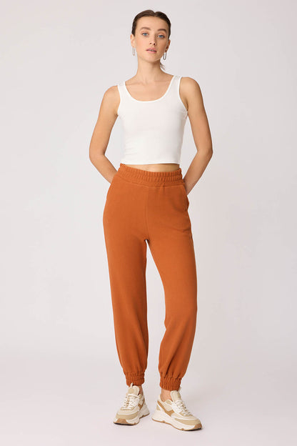 KNITTED TROUSERS WITH ELASTANE WAIST AND CUFFS
