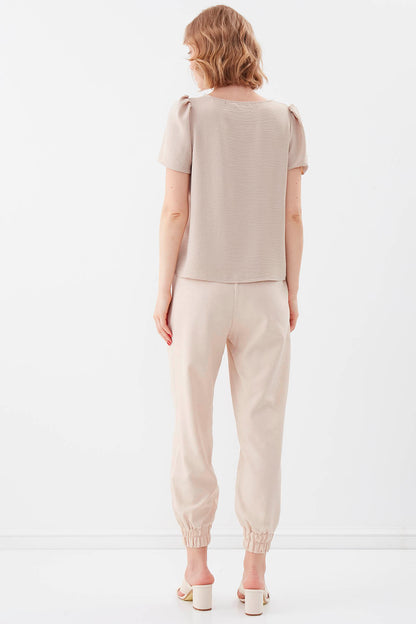 COMFY TROUSERS WITH ELASTANE WAIST AND ANKLES