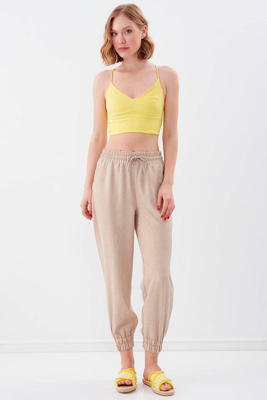 COMFY TROUSERS WITH ELASTANE WAIST AND ANKLES